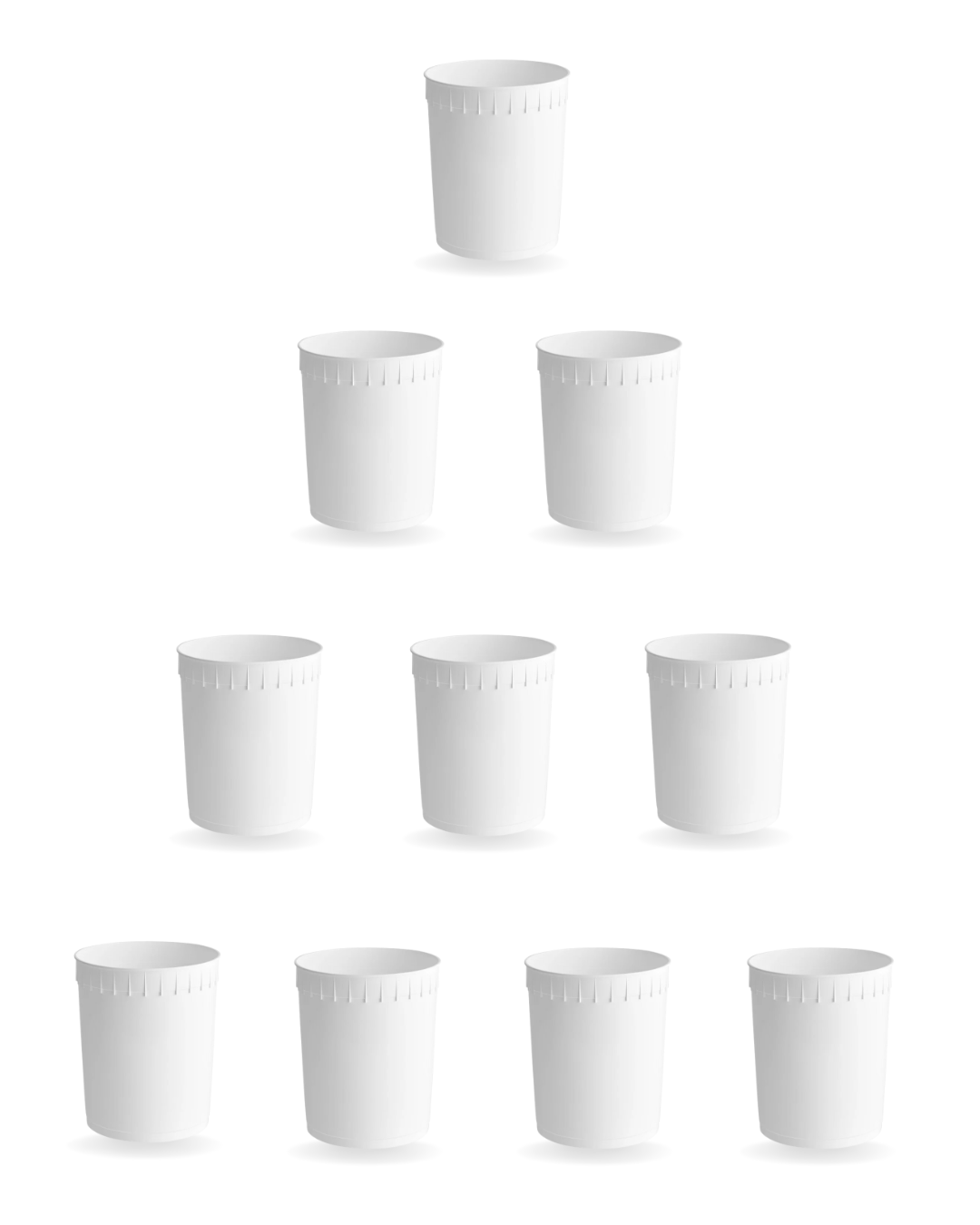 3 Gallon Ice Cream Bucket - No Lid (10 Pack)