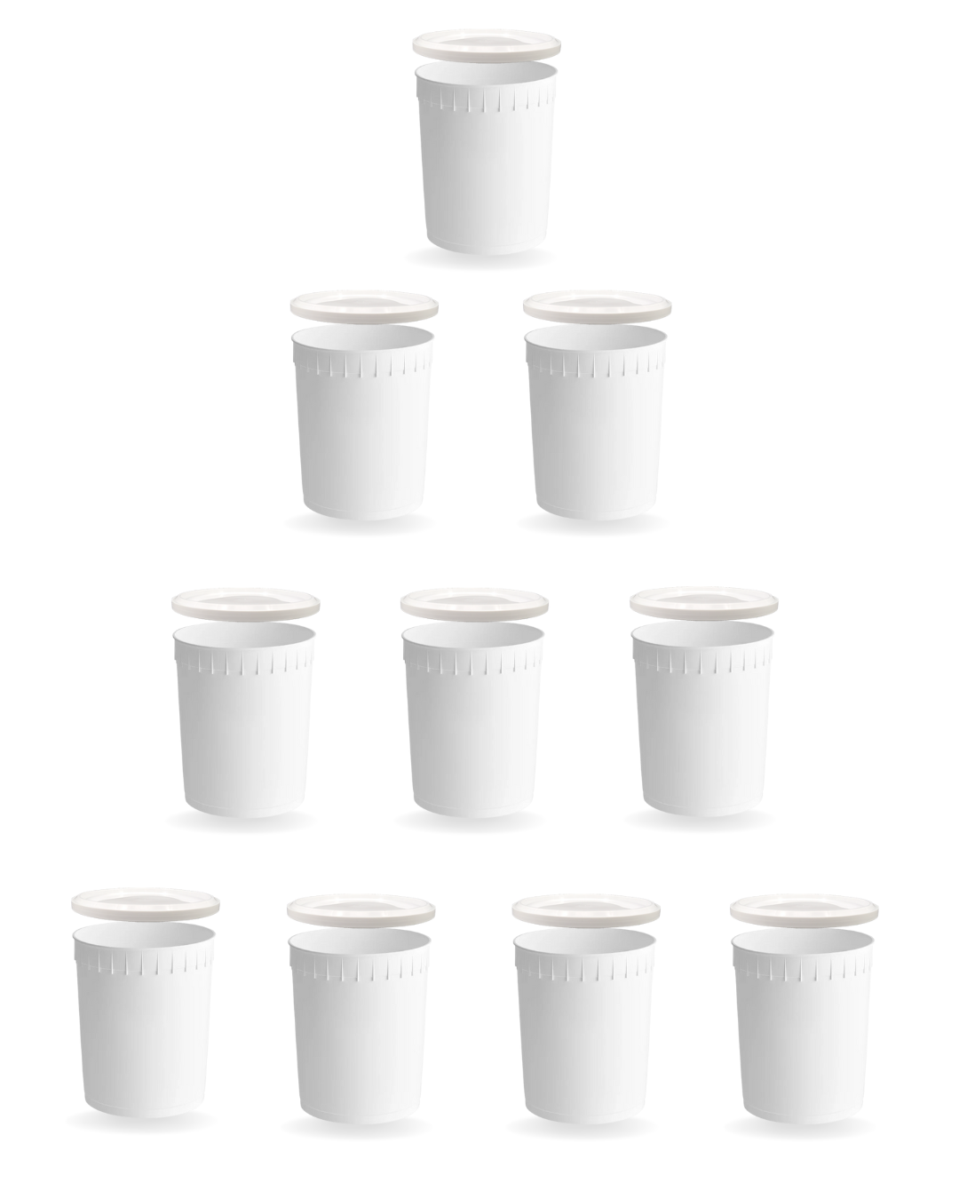 3 Gallon Ice Cream Bucket With Lid (10 Pack)